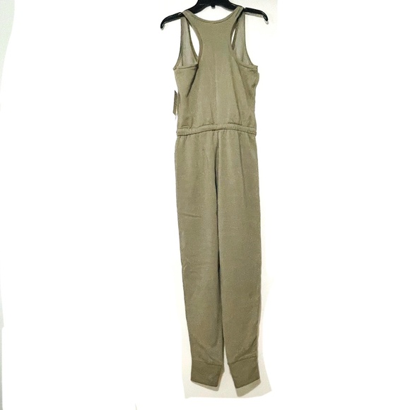 Olive Racerback Drawstring Waist Jogger Jumpsuit by Hippie Rose - Picture 11 of 13